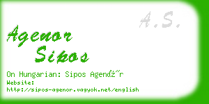 agenor sipos business card
